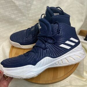 Mens Size 12.5 - adidas Basketball Geofit Navy High Tops Euc